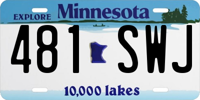 MN license plate 481SWJ