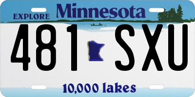 MN license plate 481SXU
