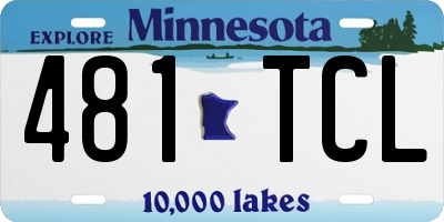 MN license plate 481TCL