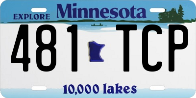 MN license plate 481TCP