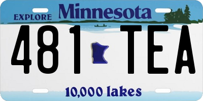 MN license plate 481TEA