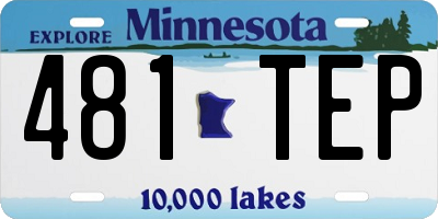 MN license plate 481TEP