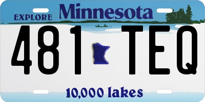 MN license plate 481TEQ