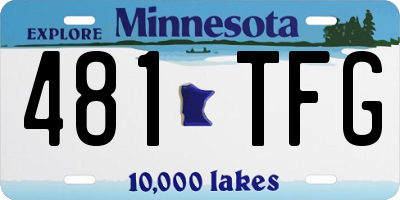 MN license plate 481TFG