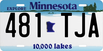 MN license plate 481TJA