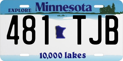 MN license plate 481TJB