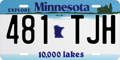 MN license plate 481TJH