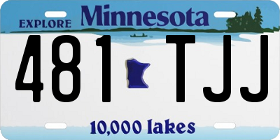 MN license plate 481TJJ