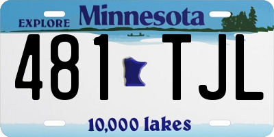 MN license plate 481TJL