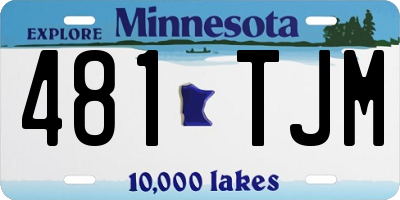 MN license plate 481TJM
