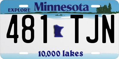 MN license plate 481TJN