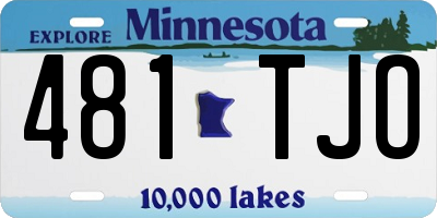MN license plate 481TJO