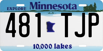 MN license plate 481TJP
