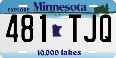 MN license plate 481TJQ