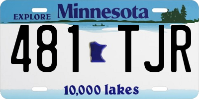 MN license plate 481TJR