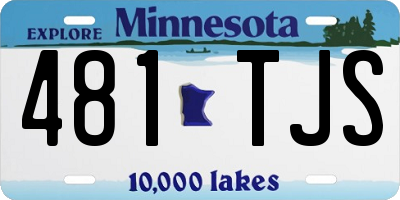 MN license plate 481TJS