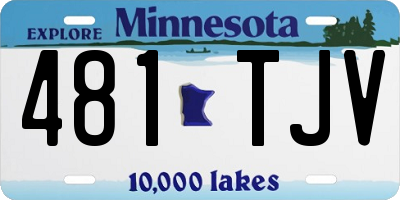 MN license plate 481TJV