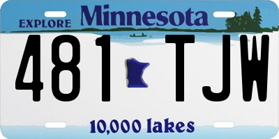 MN license plate 481TJW