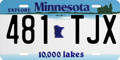 MN license plate 481TJX