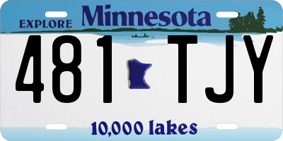 MN license plate 481TJY