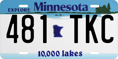 MN license plate 481TKC