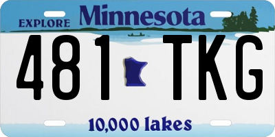 MN license plate 481TKG