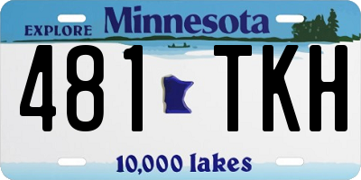 MN license plate 481TKH