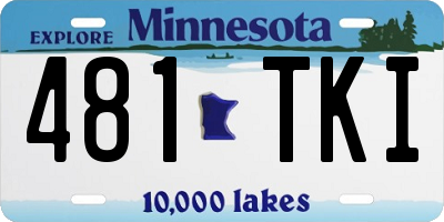 MN license plate 481TKI