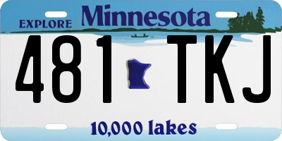 MN license plate 481TKJ