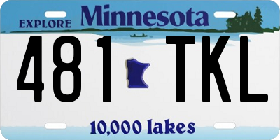 MN license plate 481TKL
