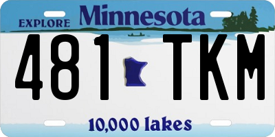 MN license plate 481TKM
