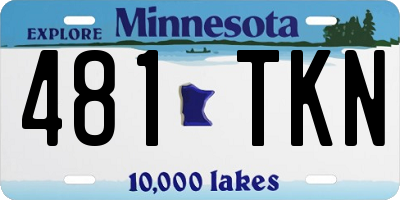 MN license plate 481TKN