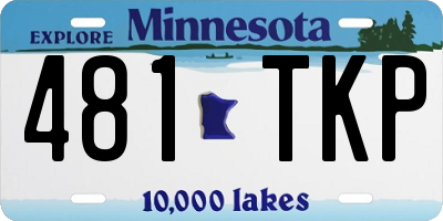 MN license plate 481TKP