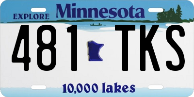 MN license plate 481TKS