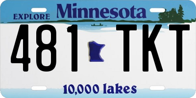 MN license plate 481TKT