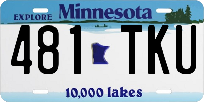 MN license plate 481TKU