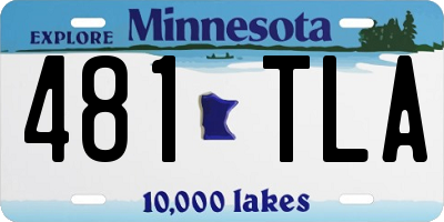 MN license plate 481TLA