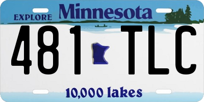 MN license plate 481TLC