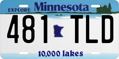 MN license plate 481TLD