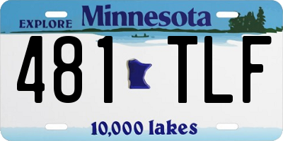 MN license plate 481TLF