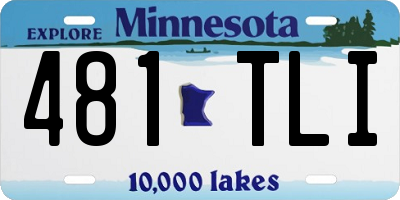 MN license plate 481TLI