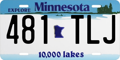 MN license plate 481TLJ