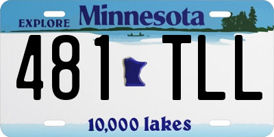 MN license plate 481TLL