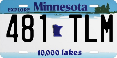 MN license plate 481TLM