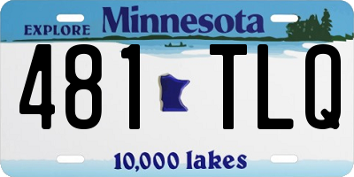 MN license plate 481TLQ