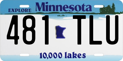 MN license plate 481TLU
