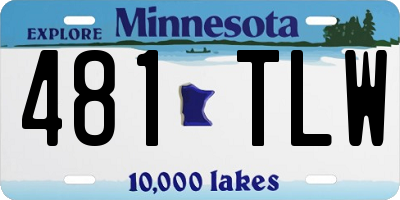 MN license plate 481TLW