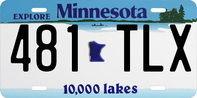 MN license plate 481TLX