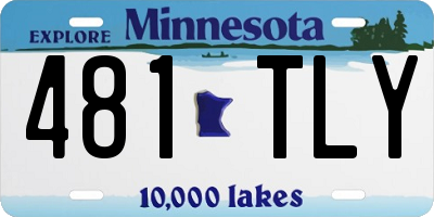 MN license plate 481TLY