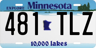 MN license plate 481TLZ